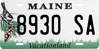 ME license plate 8930SA