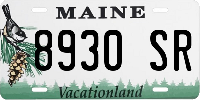 ME license plate 8930SR
