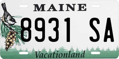 ME license plate 8931SA