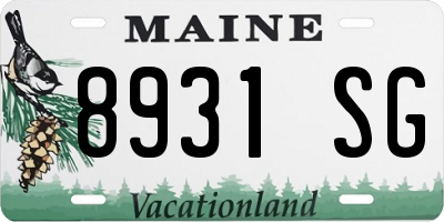 ME license plate 8931SG