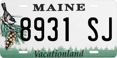 ME license plate 8931SJ