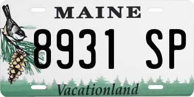 ME license plate 8931SP