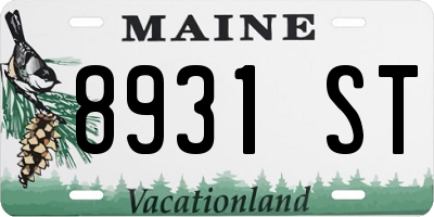 ME license plate 8931ST