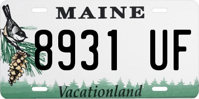 ME license plate 8931UF