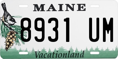 ME license plate 8931UM