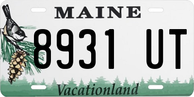 ME license plate 8931UT