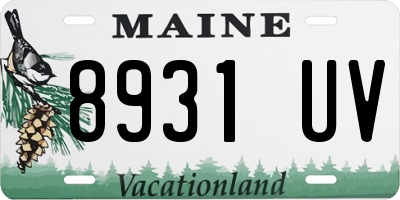 ME license plate 8931UV