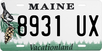 ME license plate 8931UX