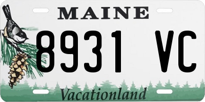 ME license plate 8931VC