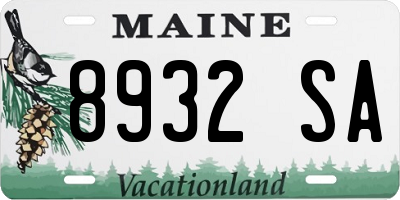 ME license plate 8932SA