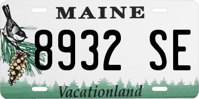 ME license plate 8932SE