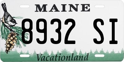 ME license plate 8932SI