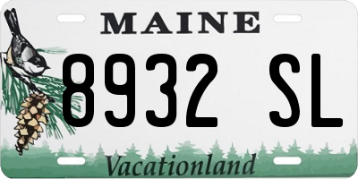 ME license plate 8932SL