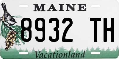 ME license plate 8932TH