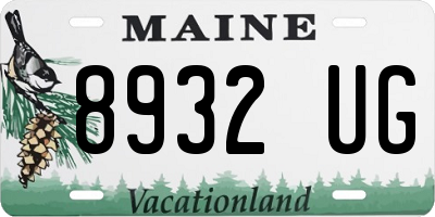 ME license plate 8932UG