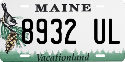 ME license plate 8932UL
