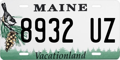 ME license plate 8932UZ