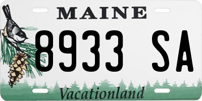 ME license plate 8933SA