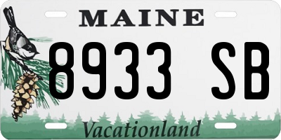 ME license plate 8933SB