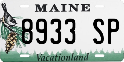 ME license plate 8933SP