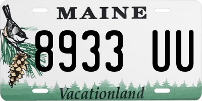 ME license plate 8933UU