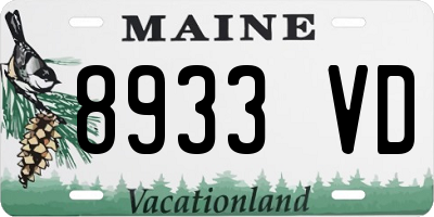 ME license plate 8933VD