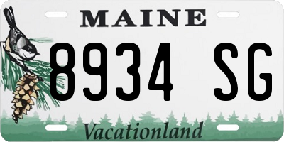 ME license plate 8934SG