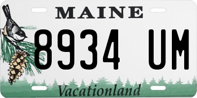 ME license plate 8934UM
