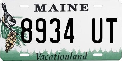 ME license plate 8934UT