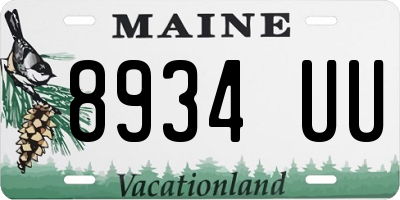 ME license plate 8934UU