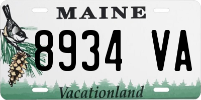 ME license plate 8934VA