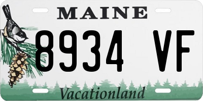 ME license plate 8934VF