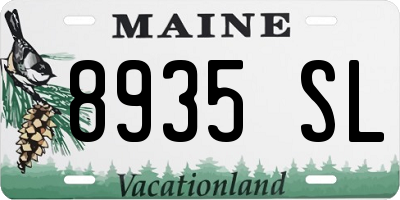 ME license plate 8935SL