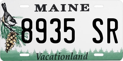 ME license plate 8935SR