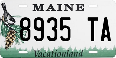ME license plate 8935TA