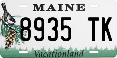 ME license plate 8935TK