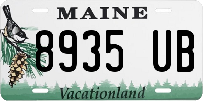 ME license plate 8935UB