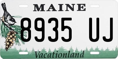 ME license plate 8935UJ