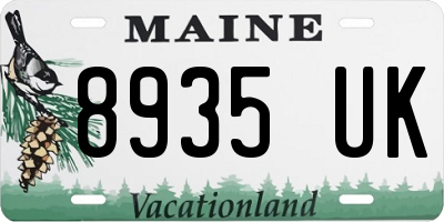 ME license plate 8935UK