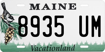 ME license plate 8935UM