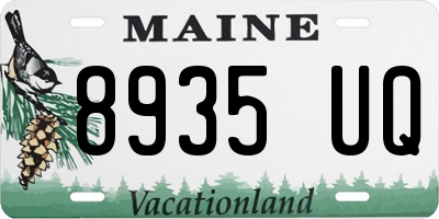 ME license plate 8935UQ