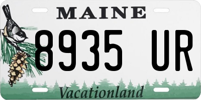 ME license plate 8935UR