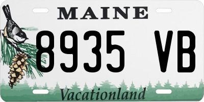 ME license plate 8935VB