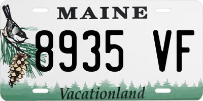 ME license plate 8935VF