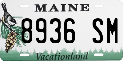 ME license plate 8936SM