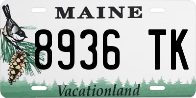 ME license plate 8936TK