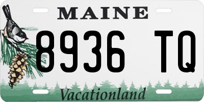 ME license plate 8936TQ