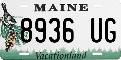 ME license plate 8936UG