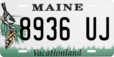 ME license plate 8936UJ