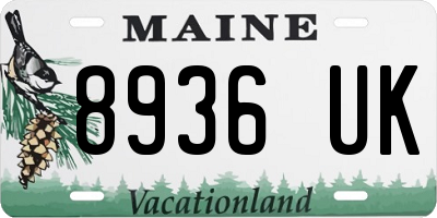 ME license plate 8936UK